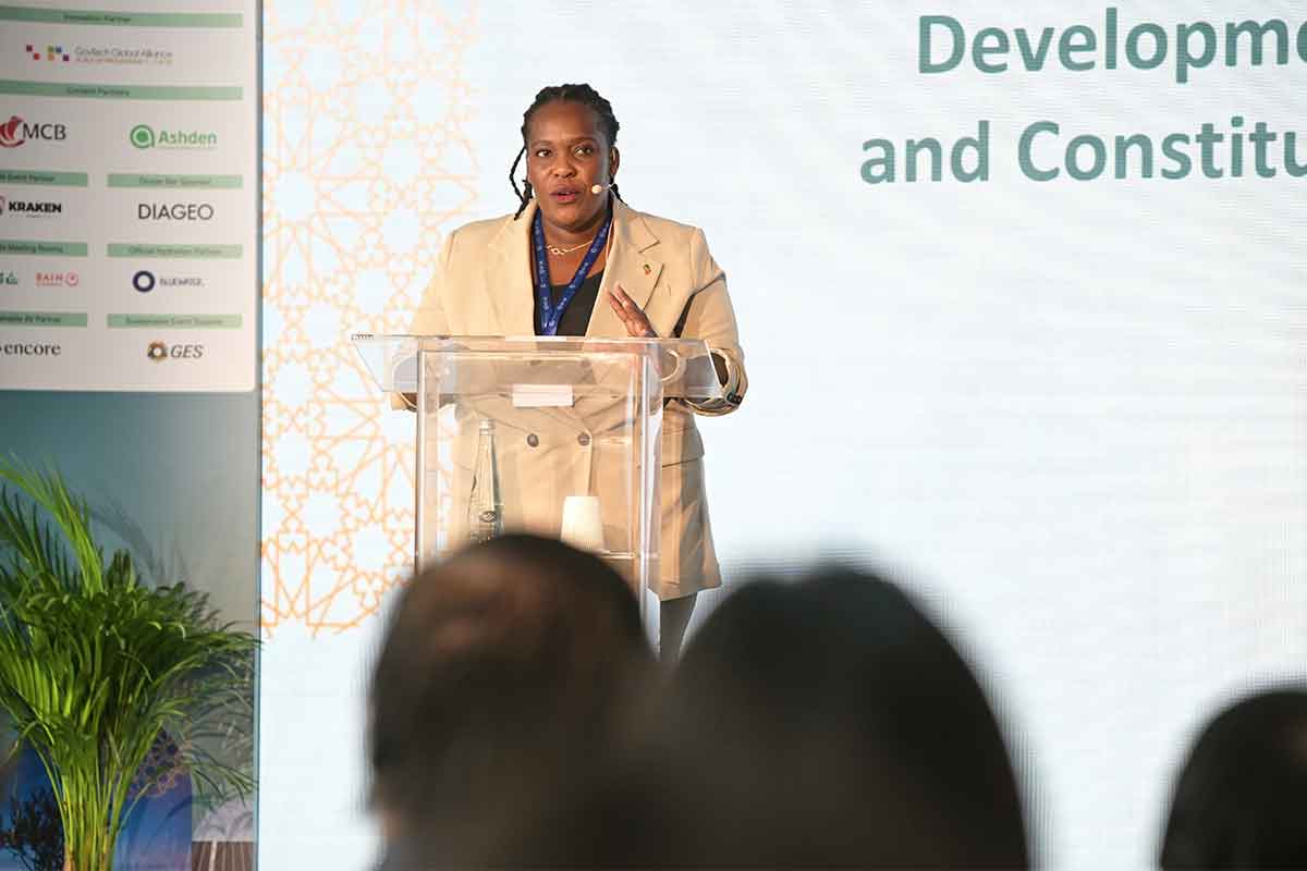 The Honorable Dr. Joyelle Clarke, Minister of Sustainable Development, Environment, Climate Action and Constituency Empowerment, Government of St Kitts & Nevis, speaks at the Island of Hope; Credit: Climate Action